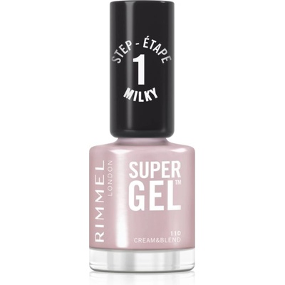 Rimmel Super Gel gelový lak na nehty bez užití UV/LED lampy odstín 110 Cream & Blend 12 ml