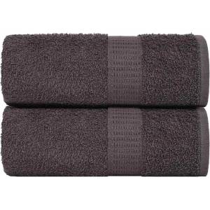 vidaXL Кърпи за баня FROGN 2 бр. Антрацит 15x21 см 360 г/м2 (136669)