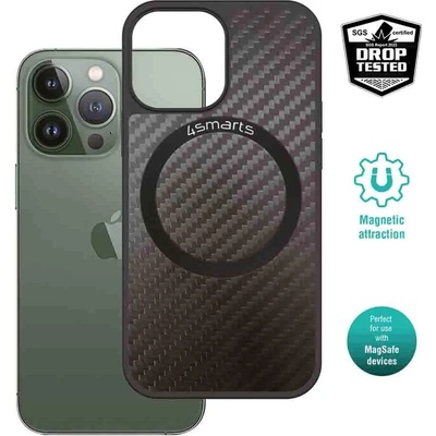 4smarts Carbon Case With UltiMag - удароустойчив кейс с карбоново покритие и MagSafe за iPhone 14 Pro (черен)