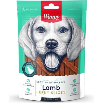 Wanpy Soft Lamb Jerky Slices - Кучешко лакомство премиум клас меко филе агне, печено на фурна, 100 гр