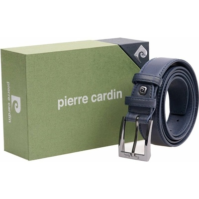 Pierre Cardin pánský kožený opasek 2505 BLU Modrá 2505-GG30-BLU