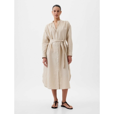 GAP Ленена oversize риза-рокля GAP GAP | Bezhov | ЖЕНИ | XXS