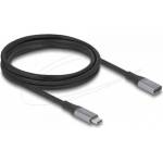 Delock Удължителен кабел USB-C, 40 Gbps, PD 240W, 2 м, сив (DELOCK-81202) - megamag