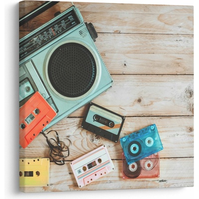 Obraz - Retro rádio, jednodielne 30x30 cm