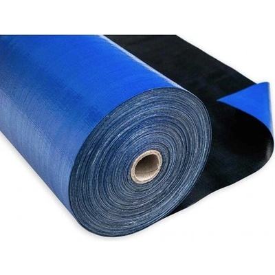 Kataro Plachtovina v rolích modrá / černá PE 200 g/m² MOC2002100, 2,0 m x 100 m / 200 m²