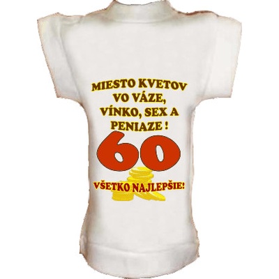 Tričko na fľašu Miesto kvetov 60