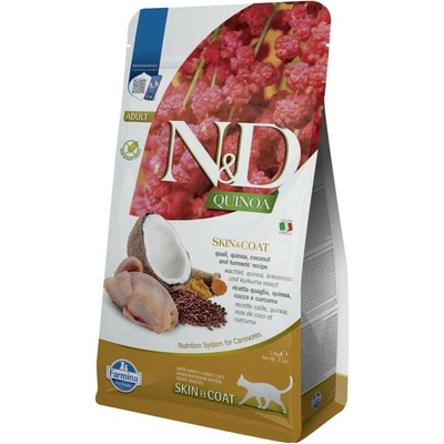 N&D GF Quinoa Cat Skin&Coat Quail & Coconut 1,5 kg