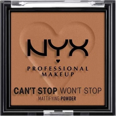NYX Professional Makeup Can't Stop Won't Stop Mattifying Powder zmatňujúci púder 08 Mocha 6 g