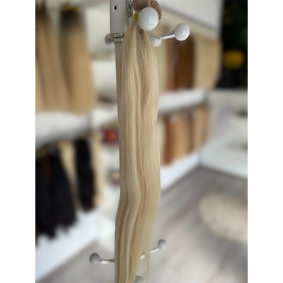 TAPE IN vlasy blond 60# white rovné 50 g, 20 pásov Dĺžka: 60 cm, štruktúra: rovné