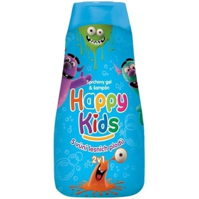 Happy Kids sprchovací gél a šampón s vôňou lesných plodov 2v1 300 ml