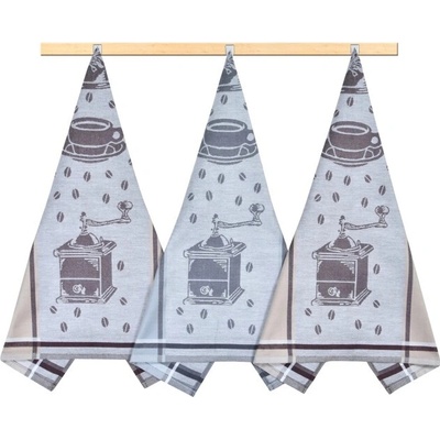 Bellatex Kávová zrna 50 x 70 cm 3 ks Hnědá Béžová Šedá