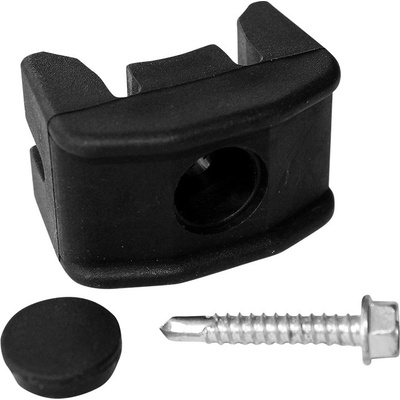 Příchytka panelu PILOFOR PVC na sloupek Ø 48mm včetně šroubu, černá