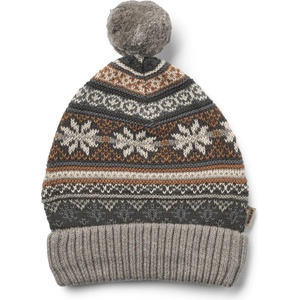 WHEAT Детска зимна шапка (beanie) Wheat Kid's Knitted Hat Nolo Beanie - Warm Grey Melange - размер 44-47 cm (904-2166-0211)