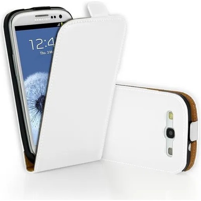 Samsung I9300 Galaxy S III Flip2 Калъф Бял + Протектор