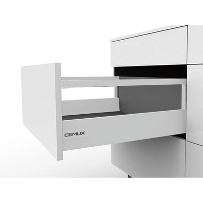 Cemux A Box zásuvka bílá H199 s relingem 350 mm – Sleviste.cz