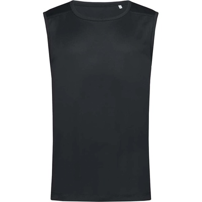 Stedman mesh sleeveles st8440 / Мъжка спортна риза без ръкави - черна (st8440blom)
