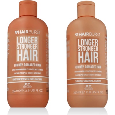 Hairburst Longer Stronger Hair Dry & Damaged na suché a poškozené vlasy šampon 350 ml + kondicionér 350 ml sada