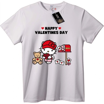 NOONEBRAND Тениска Hello Kitty Свети Валентин - 4XL, White
