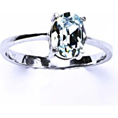 Čištín Stříbrný prsten krystal Swarovski light azore T 1245