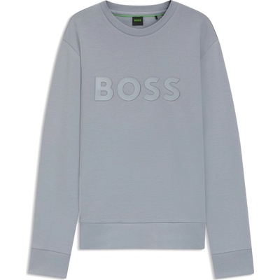 HUGO BOSS Блуза Boss Men's Salbo Stretch Cotton Logo Sweatshirt Signature Branding - Dark Grey 026