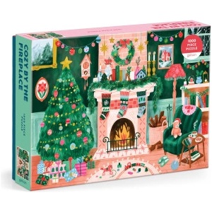 Galison Cozy by the Fireplace 1000 Piece Puzzle | Galison
