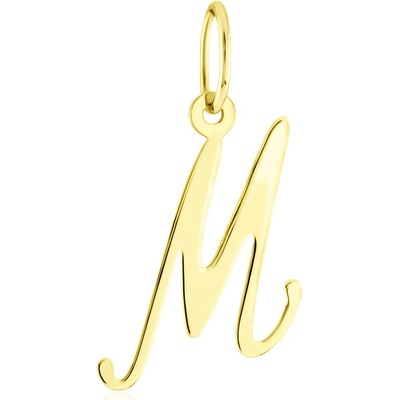 Gemmax zlatý přívěsek Písmeno M psací GUPYN 42701