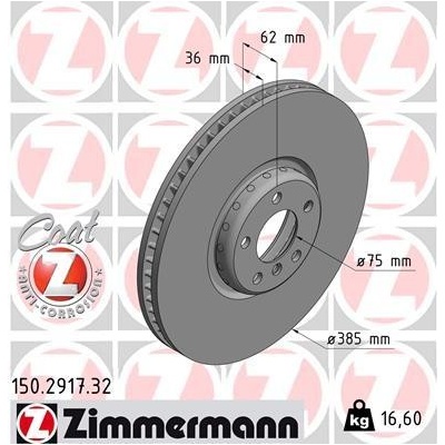 Brzdový kotúč ZIMMERMANN 150.2917.32