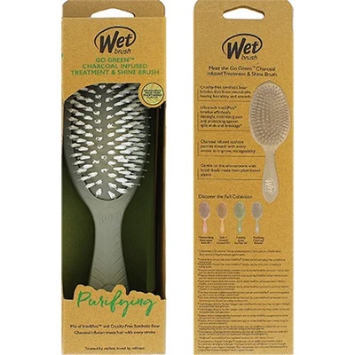 Wet Brush Go Green Treatment & Shine Brush Четка за коса Charcoal