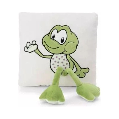 NICI Green: Възглавница с жаба Fridolin, квадратна - 30 x 30 cm