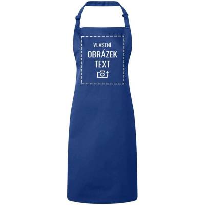 Bezvatriko.cz Zástěra s laclem s vlastním potiskem Royal blue 450 B&C Unisex Canvas Zástěra s laclem