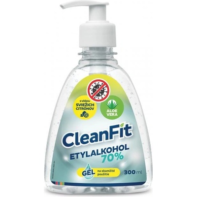 Cleanfit Citrus gél na ruky 70% s pumpičkou 300 ml
