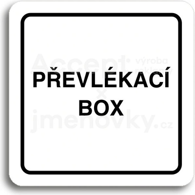 ACCEPT Piktogram převlékací box - bílá tabulka - černý tisk