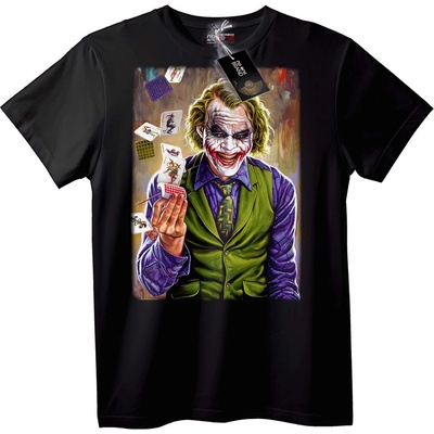 NOONEBRAND Тениска Joker с Карти - 2XL, Black