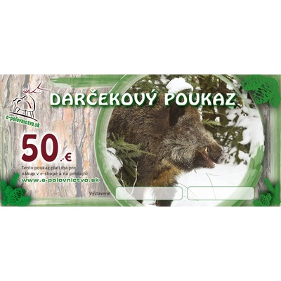 e-polovnictvo.sk Darčekový poukaz v hodnote - 50 €