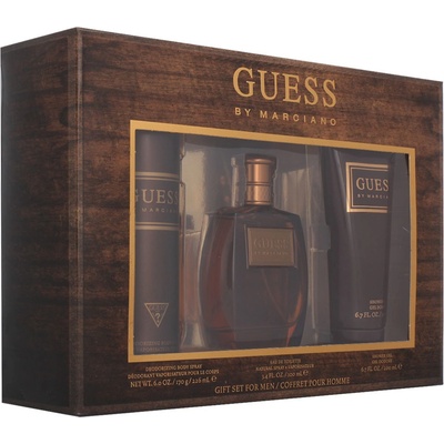 Guess by Marciano for Men EDT 100 ml + sprchový gél 200 ml + deospray 226 ml darčeková sada