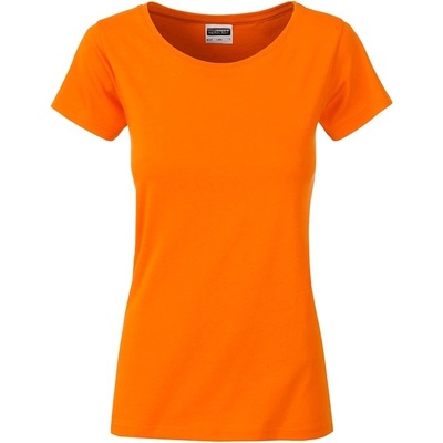 James & Nicholson Klasické dámské tričko z biobavlny 8007 Oranžová