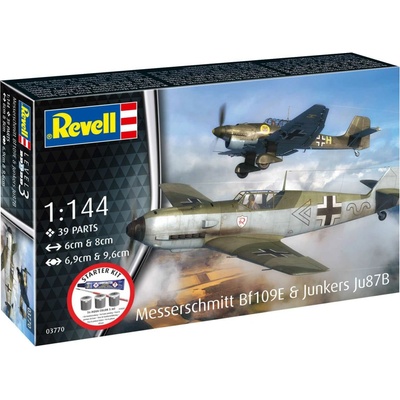 Revell Starter Kit letadlo 73770Messerschmitt Bf109E & Ju87B Stuka 1:144