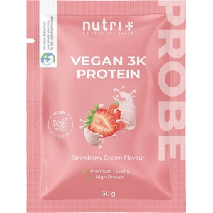 nutri + Пробен размер на вегански 3K протеин на прах - Strawberry-Cream