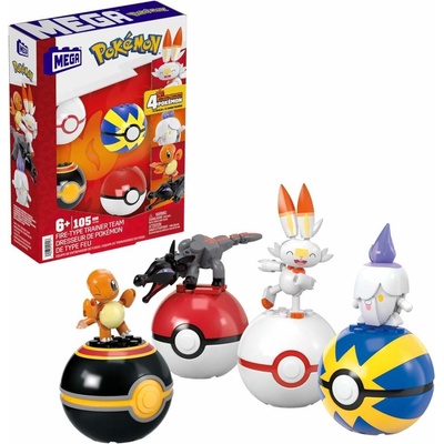 Mega Construx Pokémon Ohnivý tým trenérů – Zboží Dáma