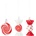 Bloomingville Festive Коледни топки, бонбони, 6 см, 3 бр (82072336)