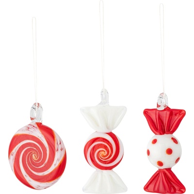 Bloomingville Festive Коледни топки, бонбони, 6 см, 3 бр (82072336)