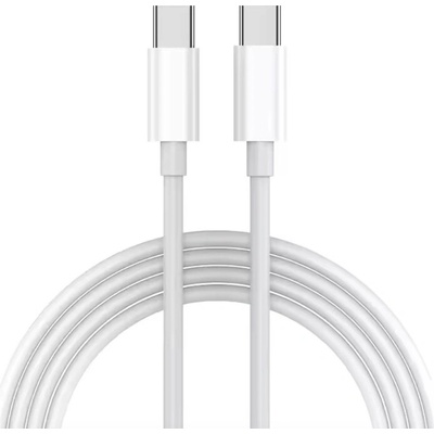 Nabíjací a synchronizačný kábel PD, 100W, USB C - USB C, 1m, biely