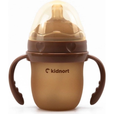 Kidnort kojenecká lahev pro kojené dítě Eple Hnědá 150ml