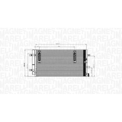 Kondenzátor, klimatizace MAGNETI MARELLI 350203827000