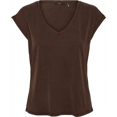 Vero Moda hnědé tričko čokoládově