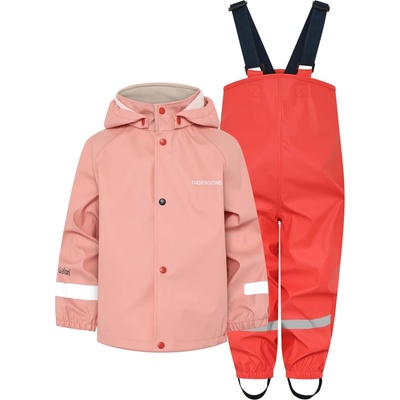 Didriksons Детска грейка Didriksons Kid's Slaskeman Set 4 Rain set - Powder Peach - размер 120 (702-5128-0215)