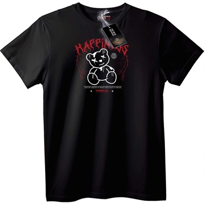 NOONEBRAND Тениска Щастливо плюшено мече - 7XL, Black