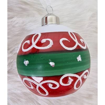 Huizhou Haiswei Daily Necessities Co., Ltd. Vianočná guľa retro červeno-zelená 8 cm