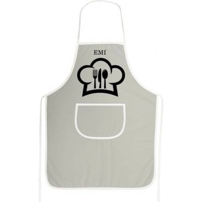 EMI Kuchynská zástera Chef sivá