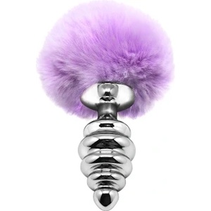 Live Релефен разширител с лилава опашка Fluffy Twist Plug M